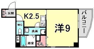 アクアプレイス新神戸駅前の物件間取画像